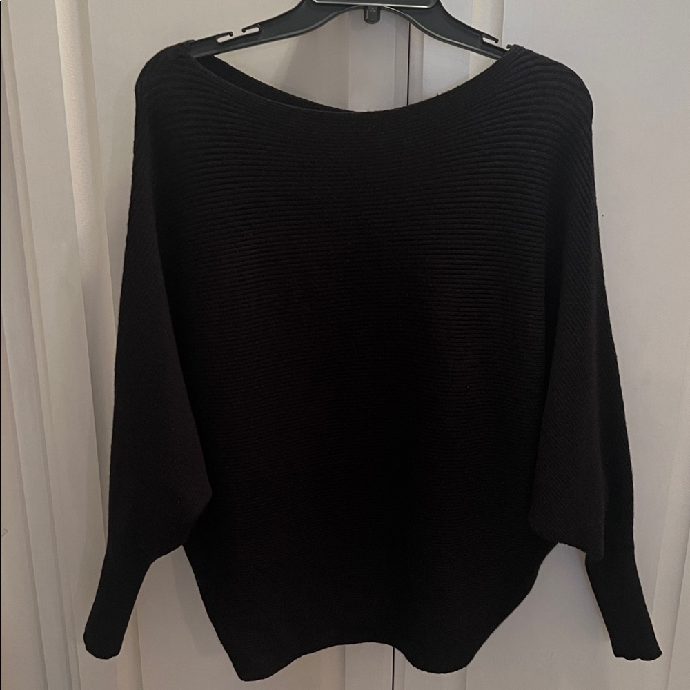 Philosophy Sweater Bat Wing Black